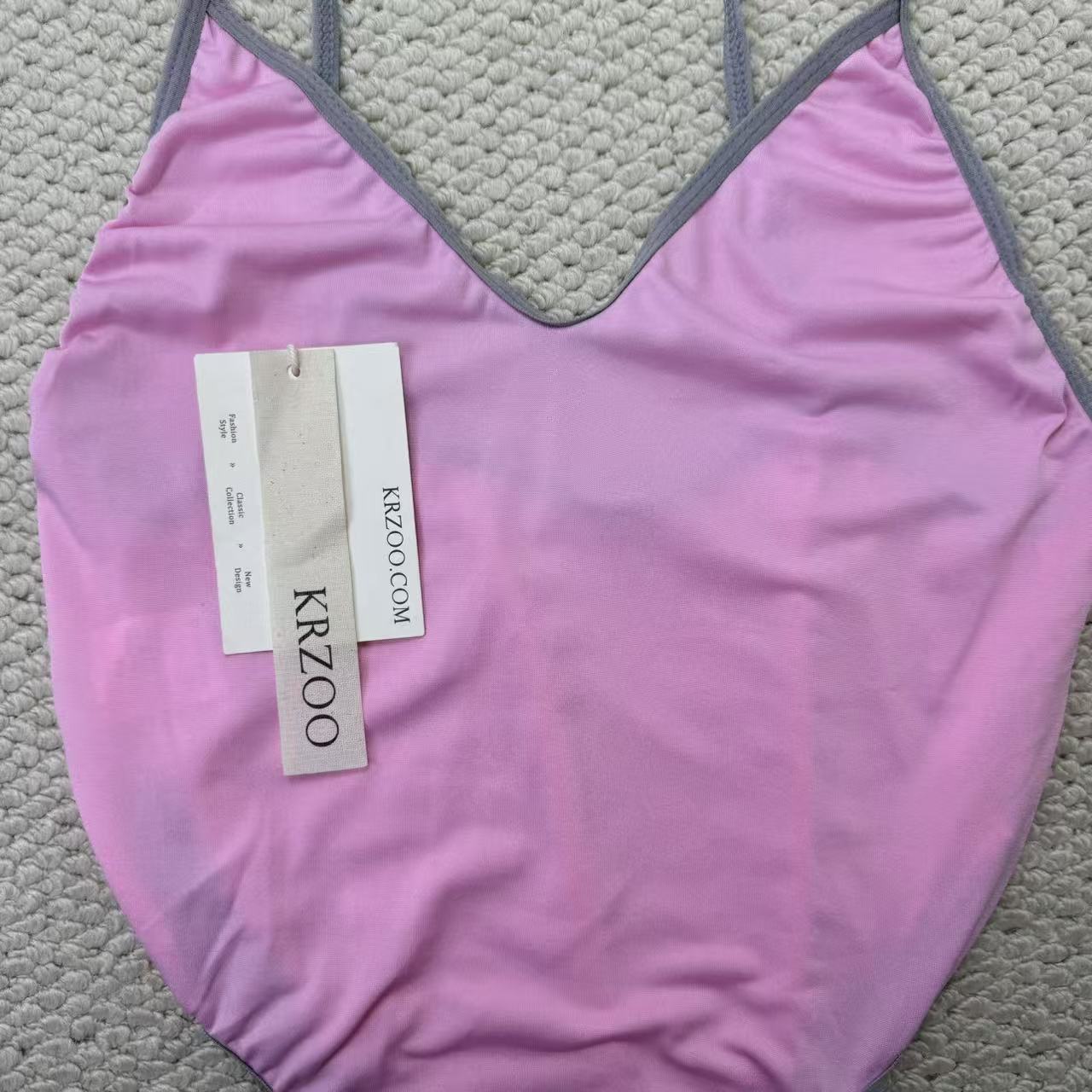 Printed halter top one-piece swimming suit