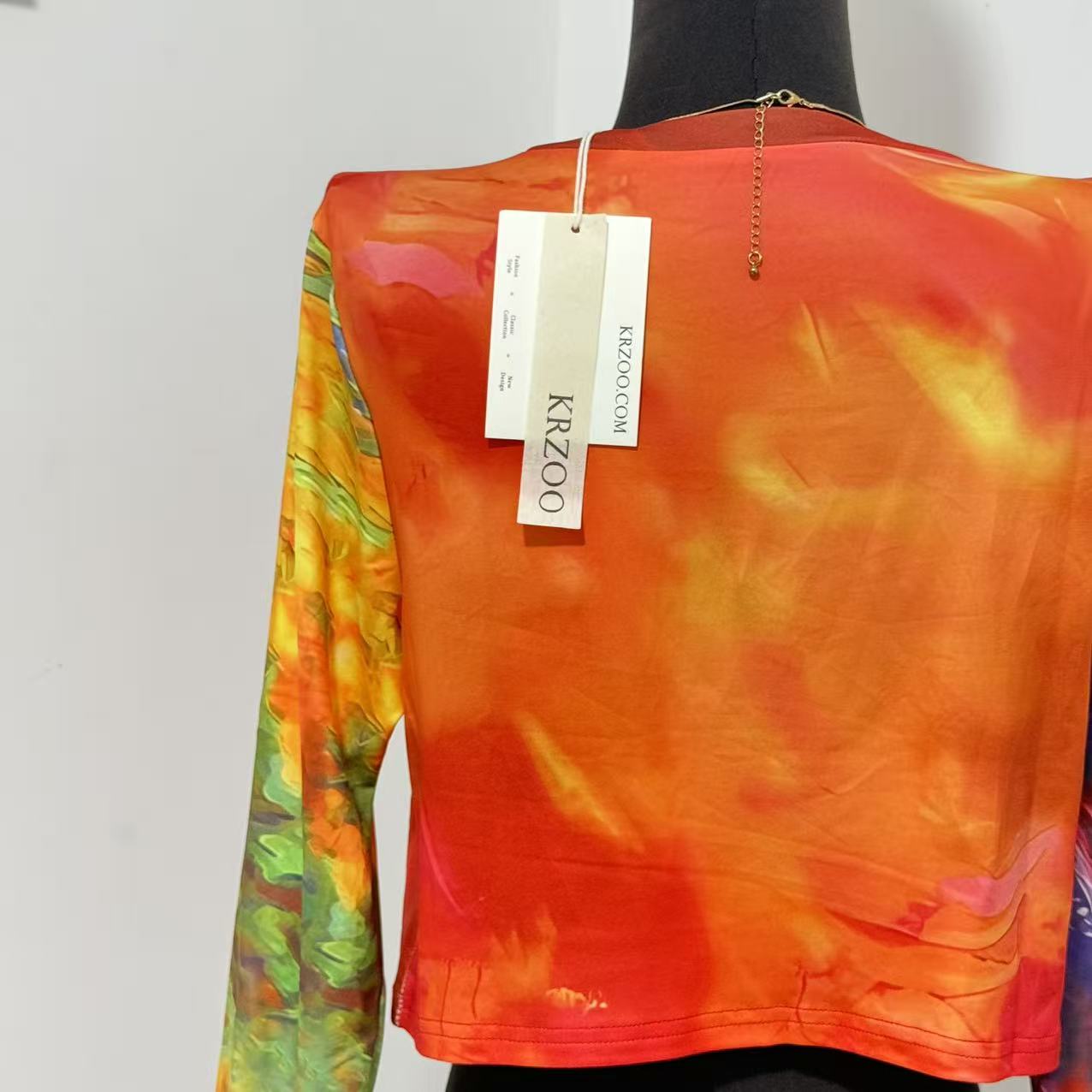 Cropped Slim-Fit Printed T-Shirt