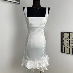 Strapless Ruffled Suspender Skirt