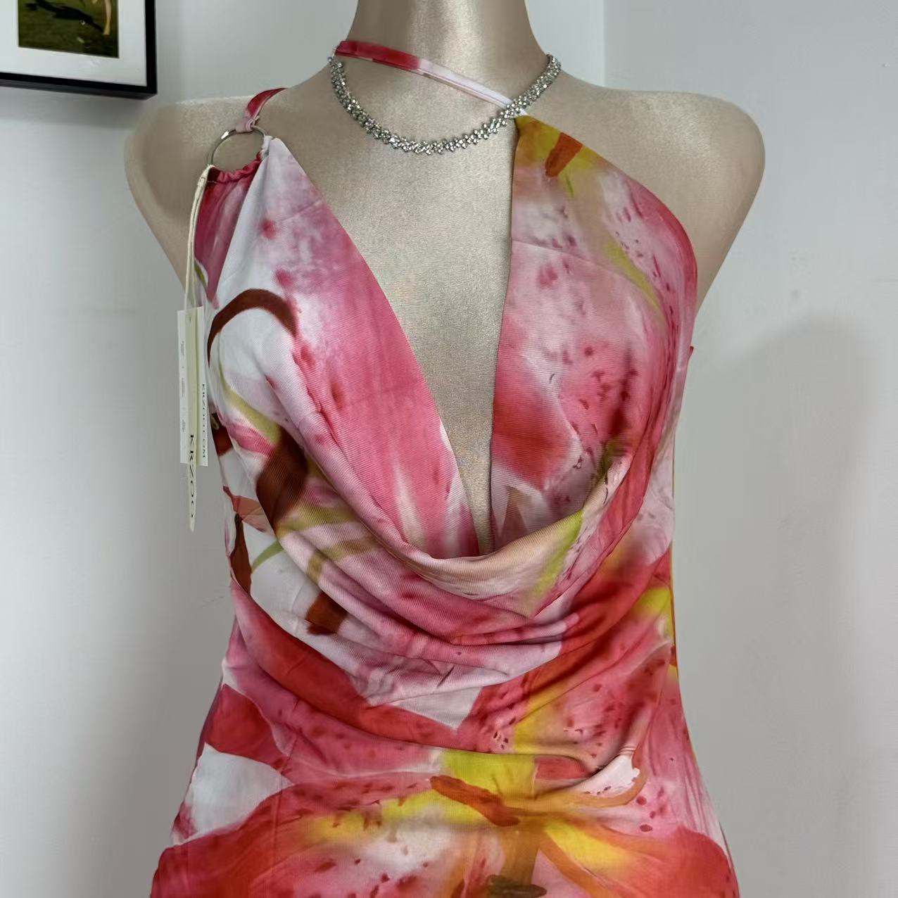 Backless Spaghetti-Strap Dress