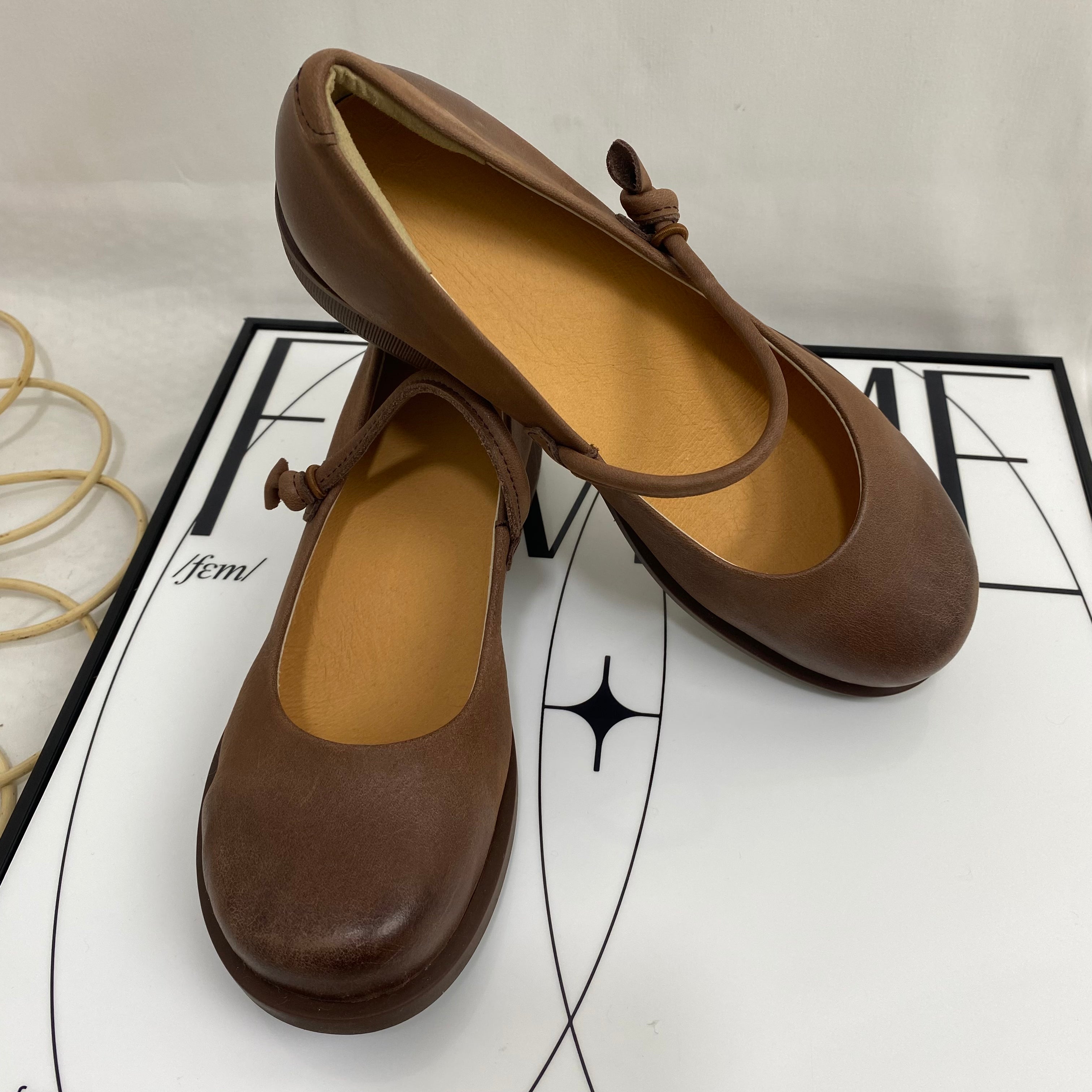 Soft-Soled Flat Leather Shoes