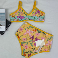 High-waist two-piece swimsuit set