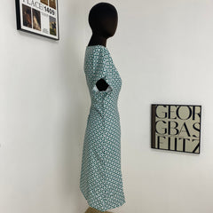 3D Floral Print Loose Dress