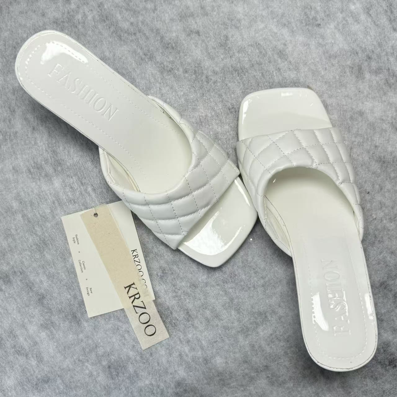 Knitted pointed-toe high-heeled shoes