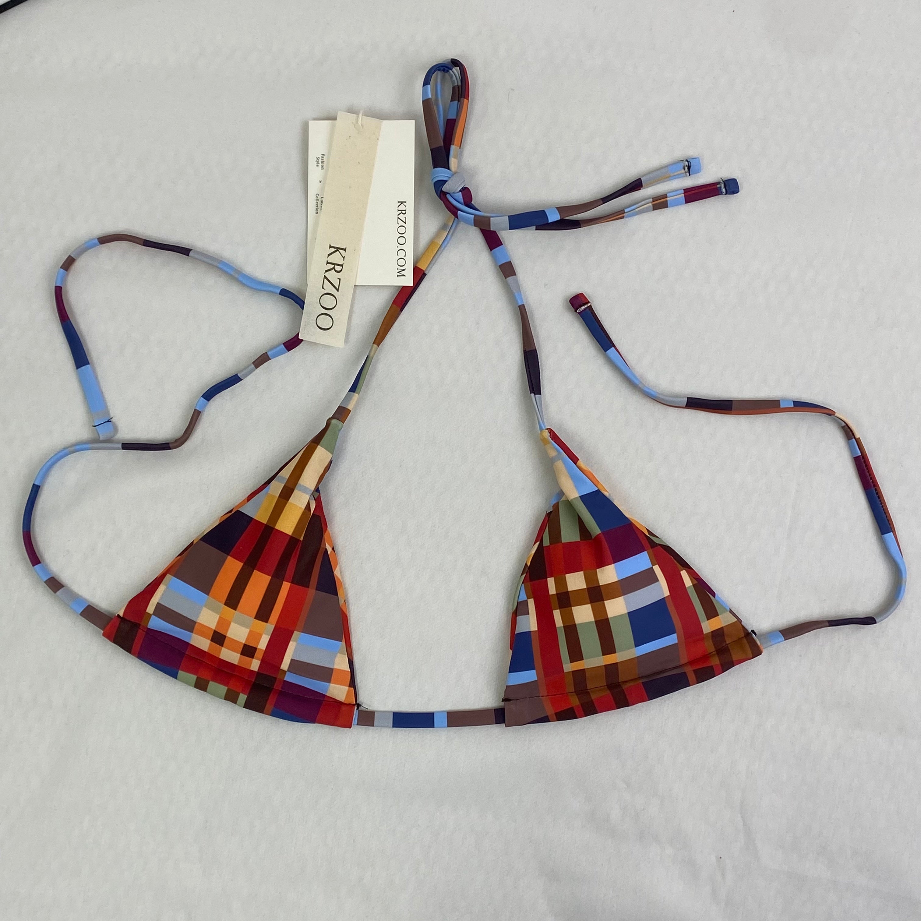Striped two-piece swimming suit