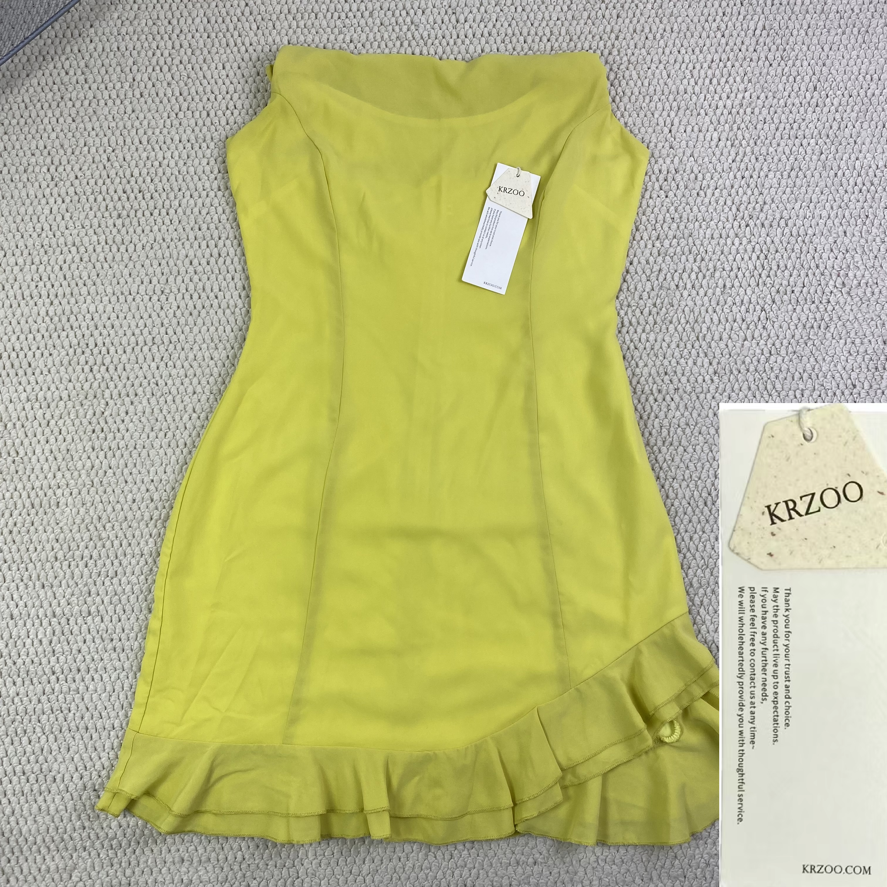 Neck-wrap polyester creased dress