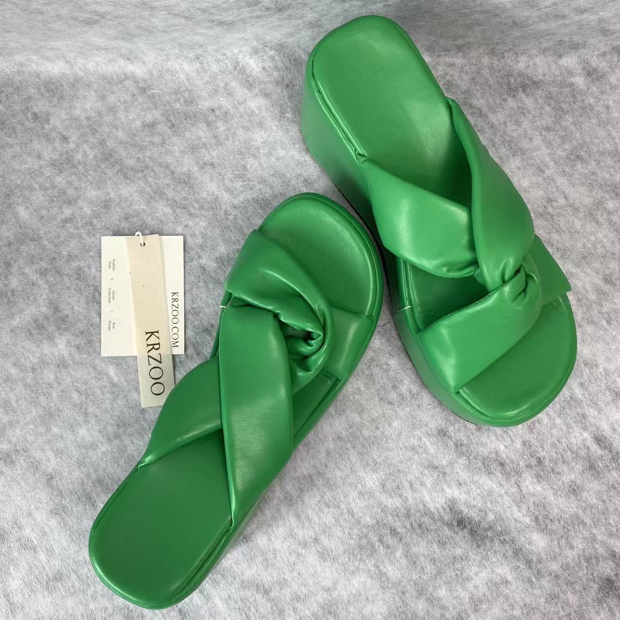 Outerwear with thick soles and high heels
