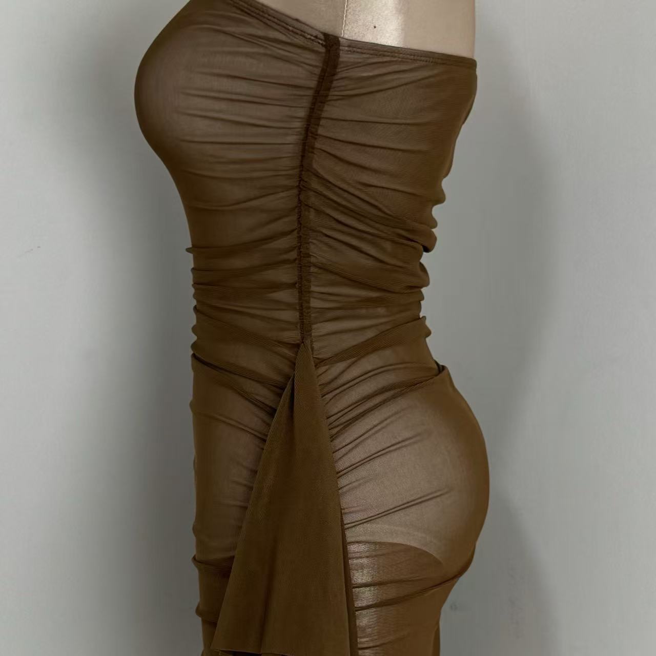 Sleeveless Strapless Flowy Dress