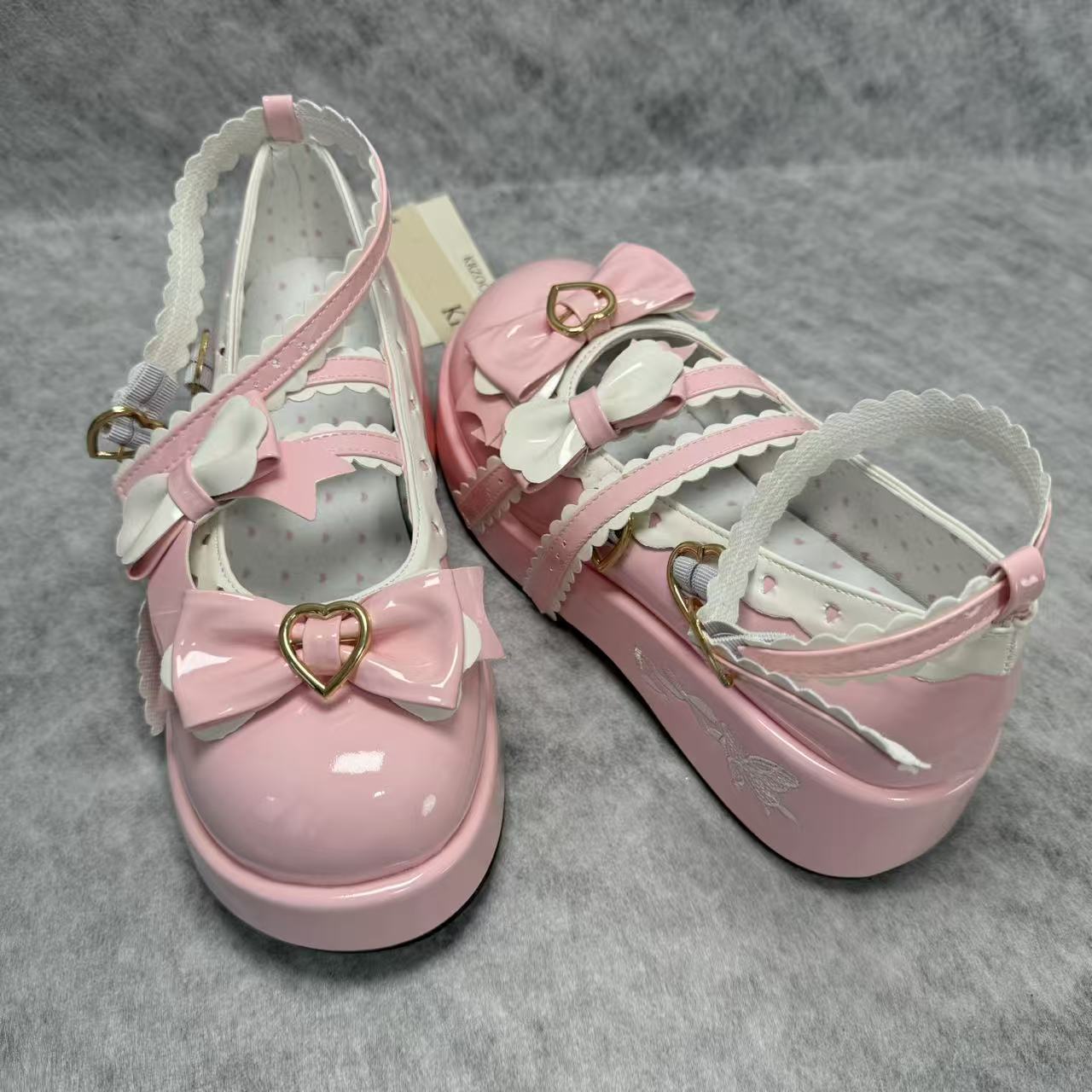 Academic style round-top bow tie JK shoes