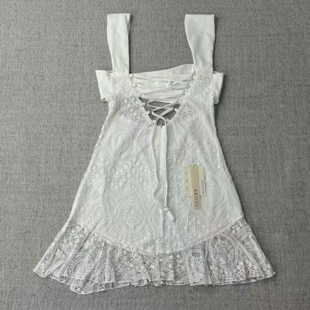 A lace short dress
