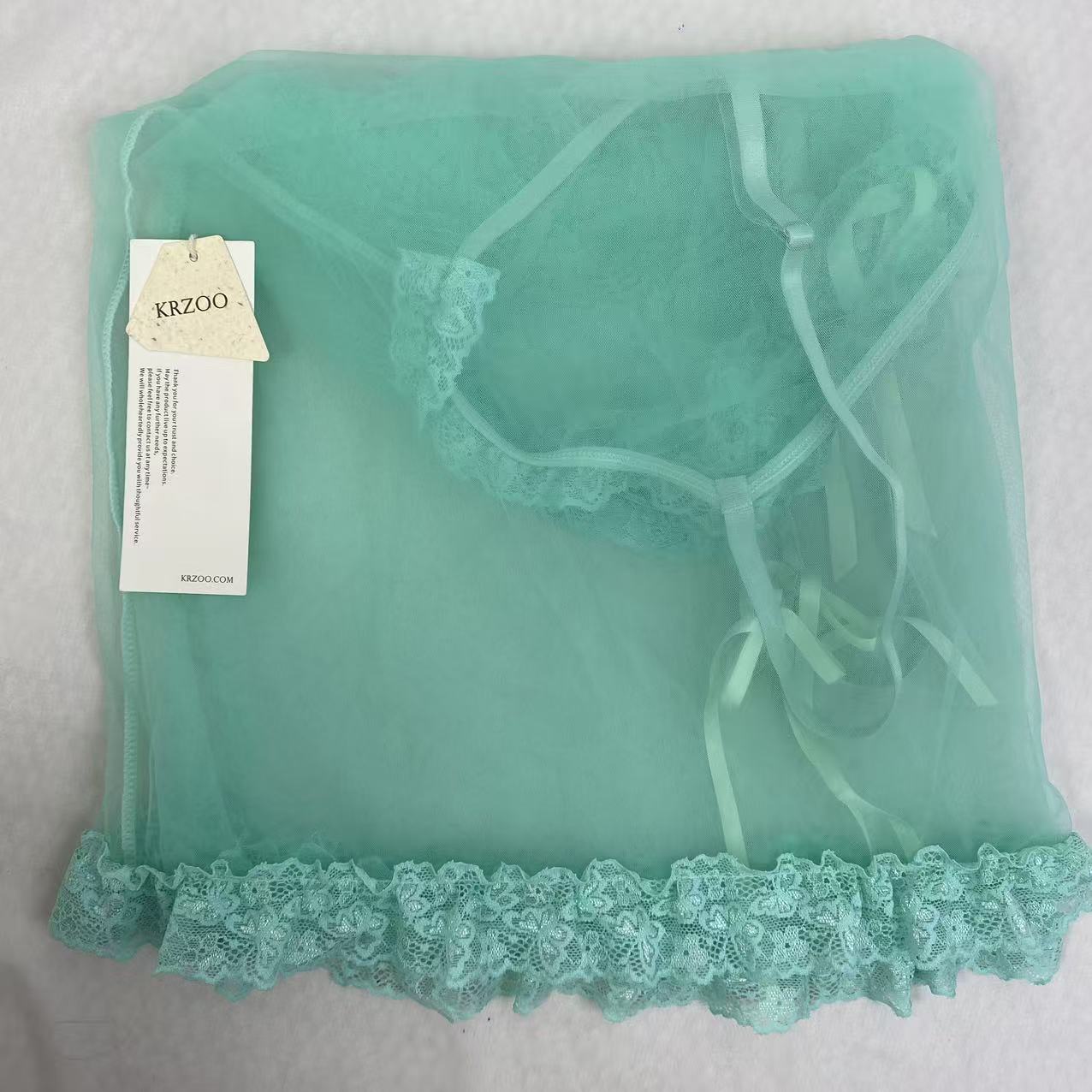 Backless strapless sheer net dress set