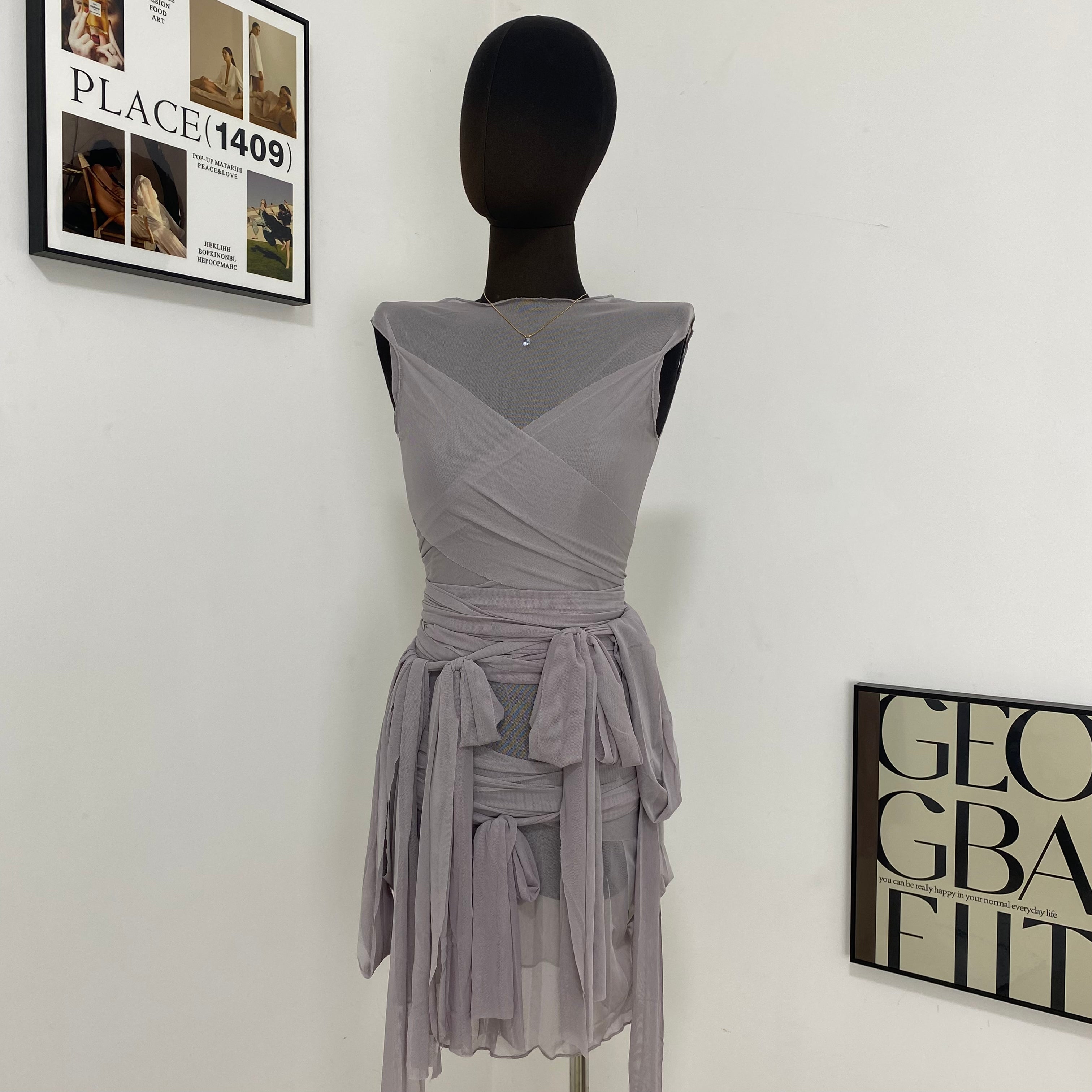 Sleeveless Backless Fitted Dress