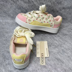 Multi-color strawberry printed loafers