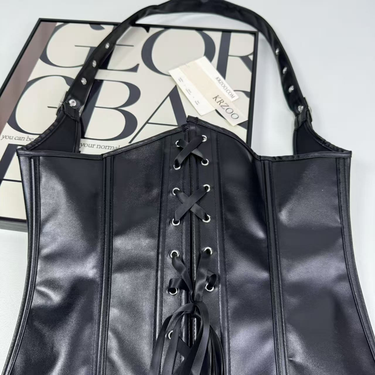 Shoulder straps around neck with PU waistband