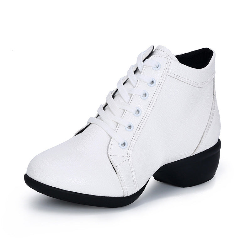 Women's Dance Boots Training Practice Outdoor Mesh Lace-up Dance Shoes JazDance