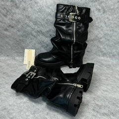 Knight boots - thick-soled and long-legged boots