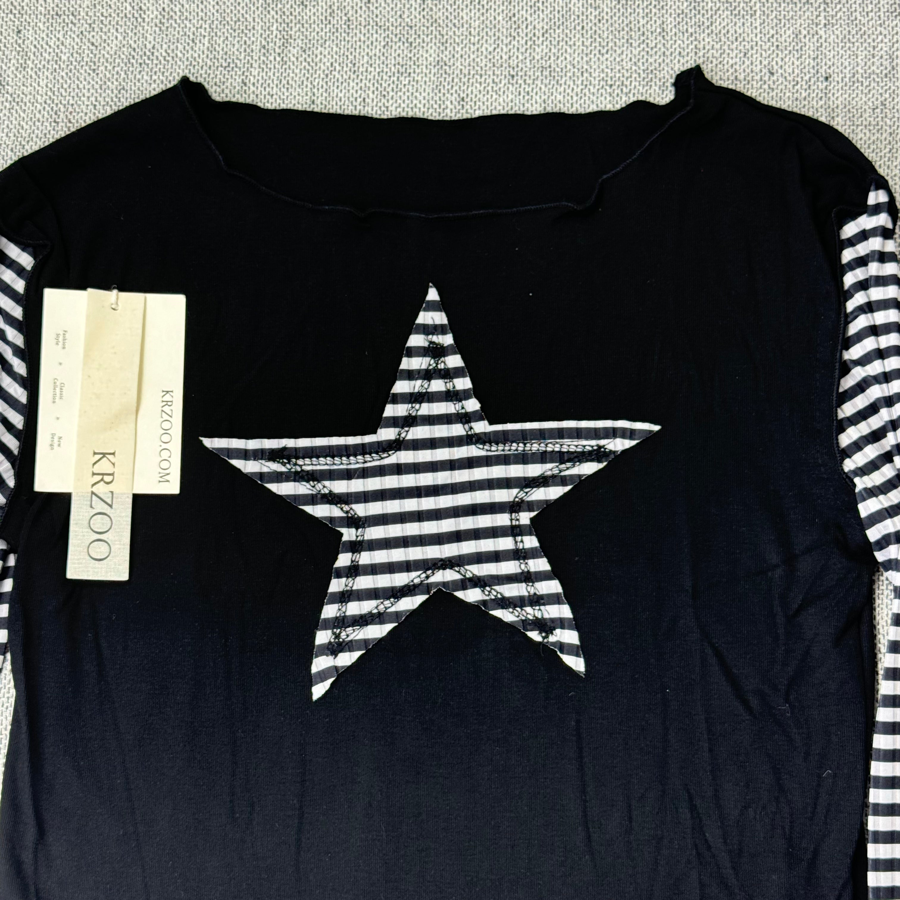 Star-shaped stripe patchwork