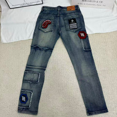 Distressed Vintage-Style Jeans