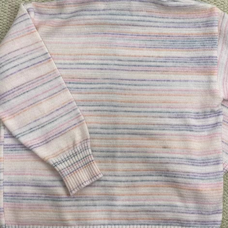 Striped knit cardigan