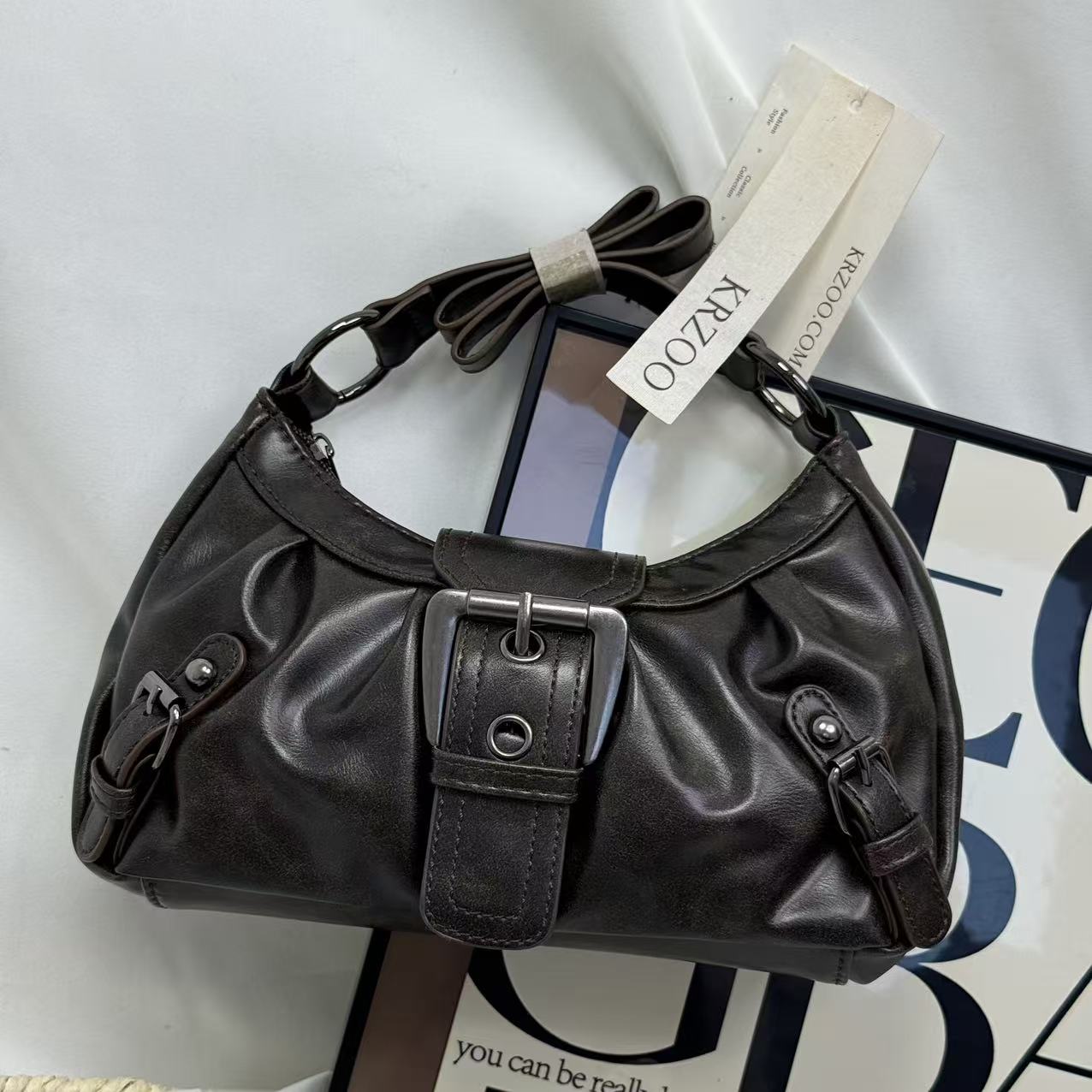 PU leather single-shoulder handbag