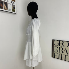 Pleated Off-The-Shoulder Skirt
