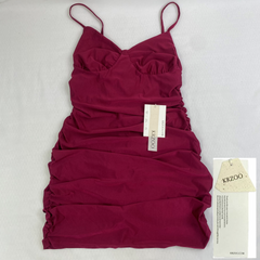 Low-neck pleated dress