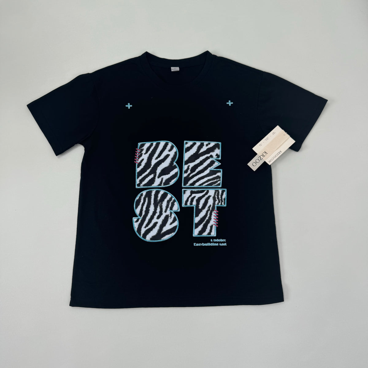 Cotton printed short-sleeved T-shirt