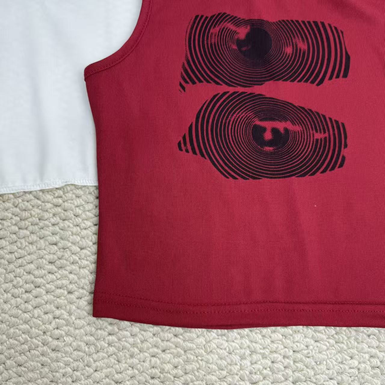 Letter-printed vest