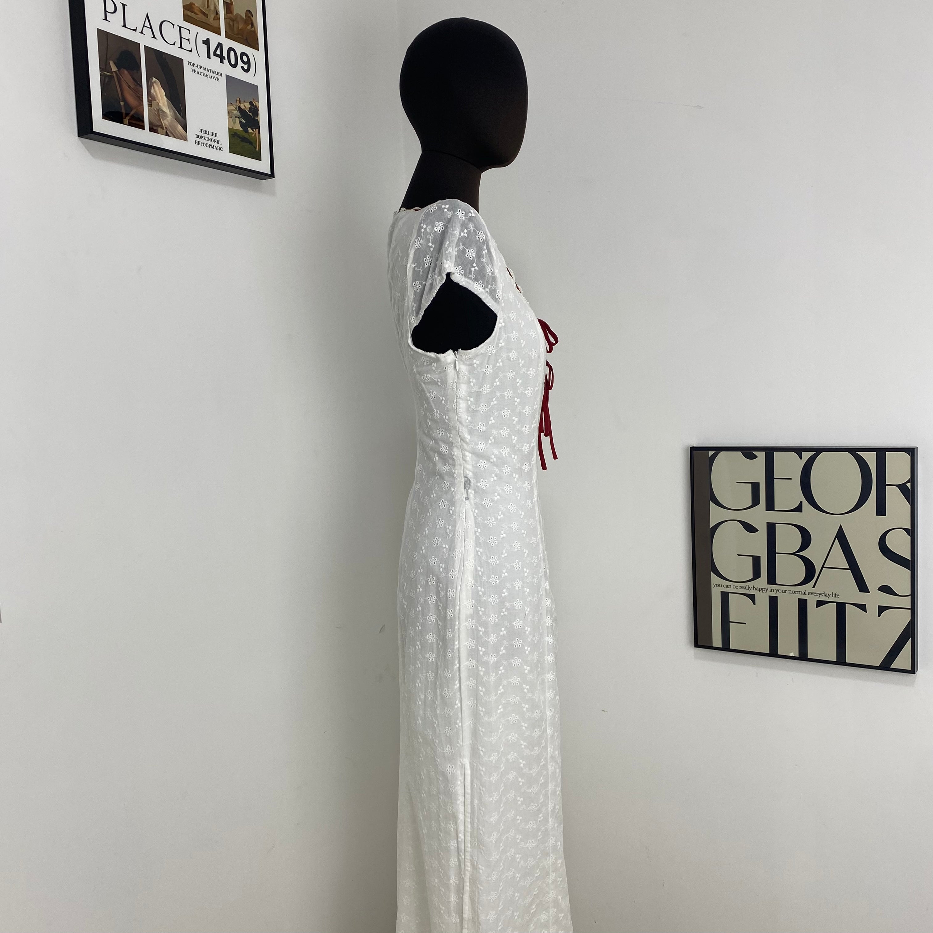 Cotton Embroidered Lace Dress