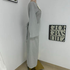 Strappy fitted dress robe