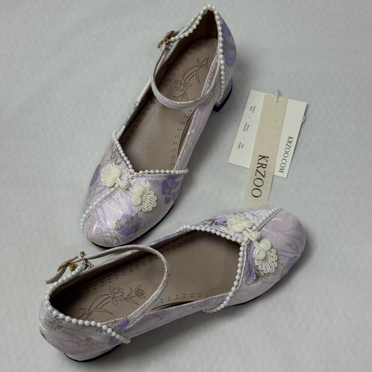 Mary's embroidered high heels