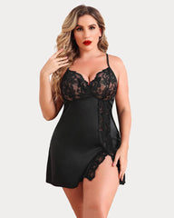 Plus Size Christmas Satin Nightgown