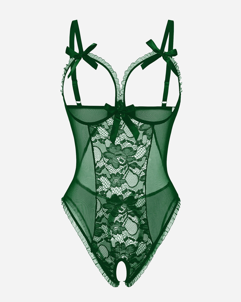 Lace Cut-out Cup Bodysuit