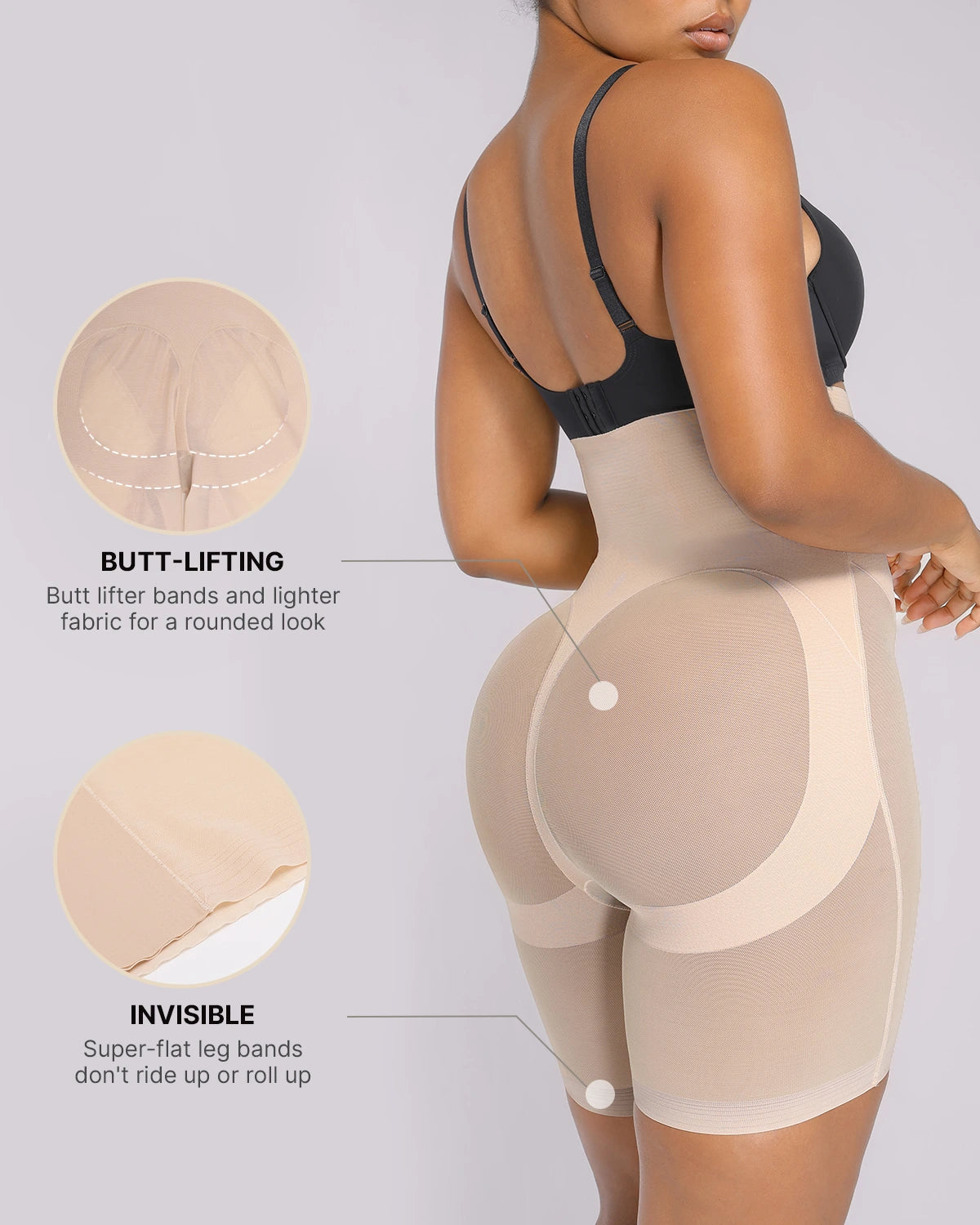 BOOT-YEAHâ„?MeshSmoothâ„?High-Waisted Mid Thigh Short