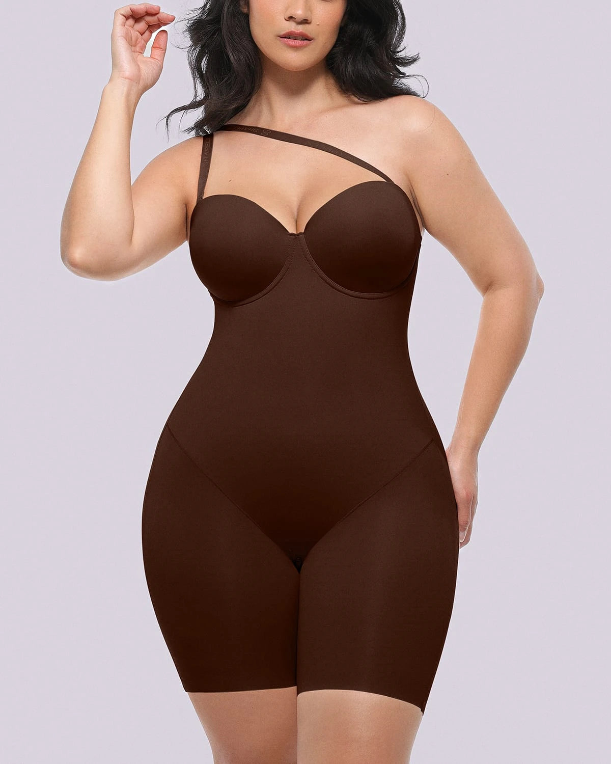 Bare Essentialsâ„?AirSlim® Strapless Mid Thigh Bodysuit