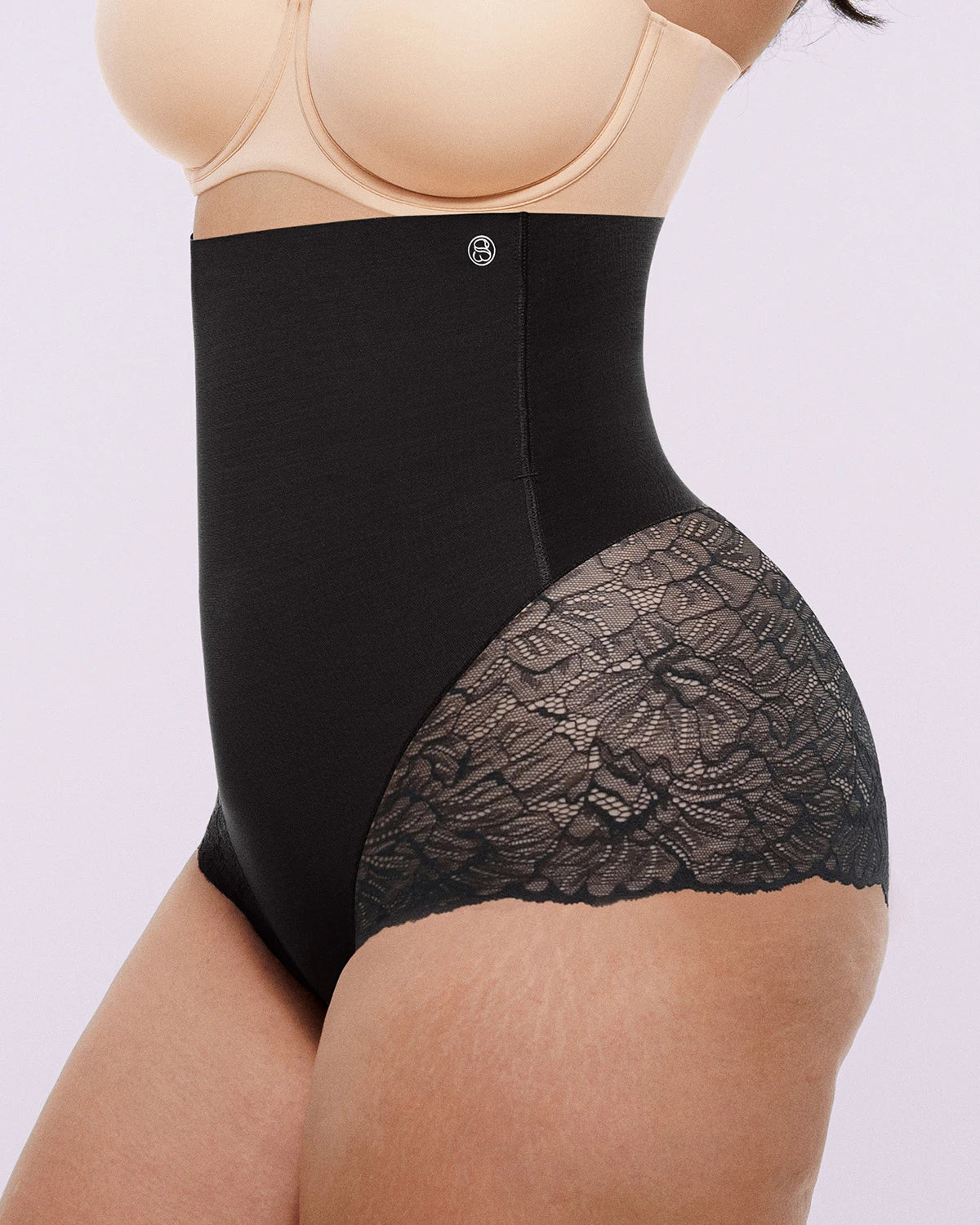 Bare Essentialsâ„?MeshSmoothâ„?High-Waisted  Sheer Lace Brief