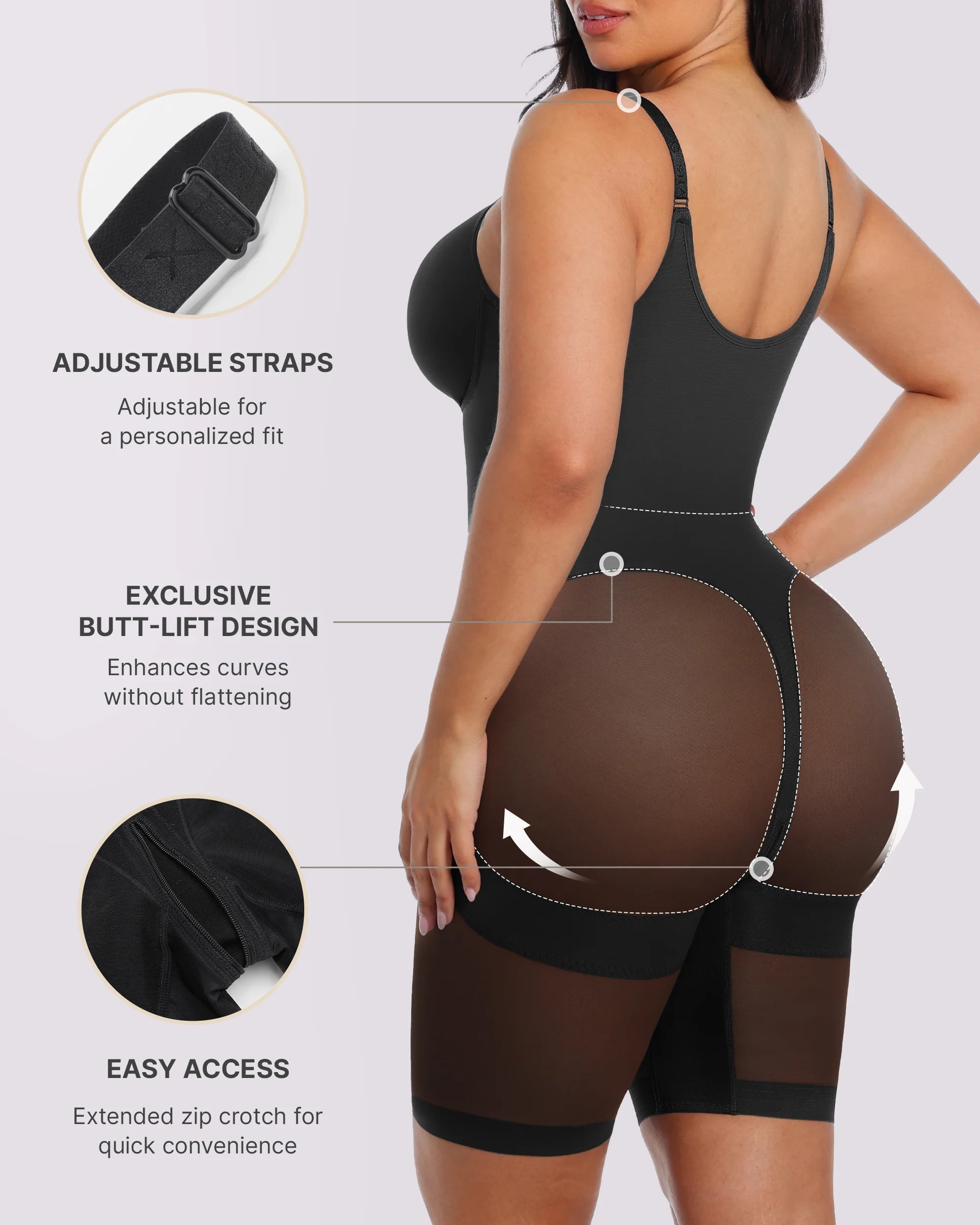 Bare Essentialsâ„?AirSlim® Hourglass Full Body Mid Thigh Bodysuit