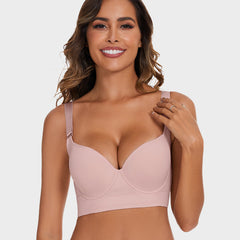 Full-Coverage Back Smoothing Bra-White