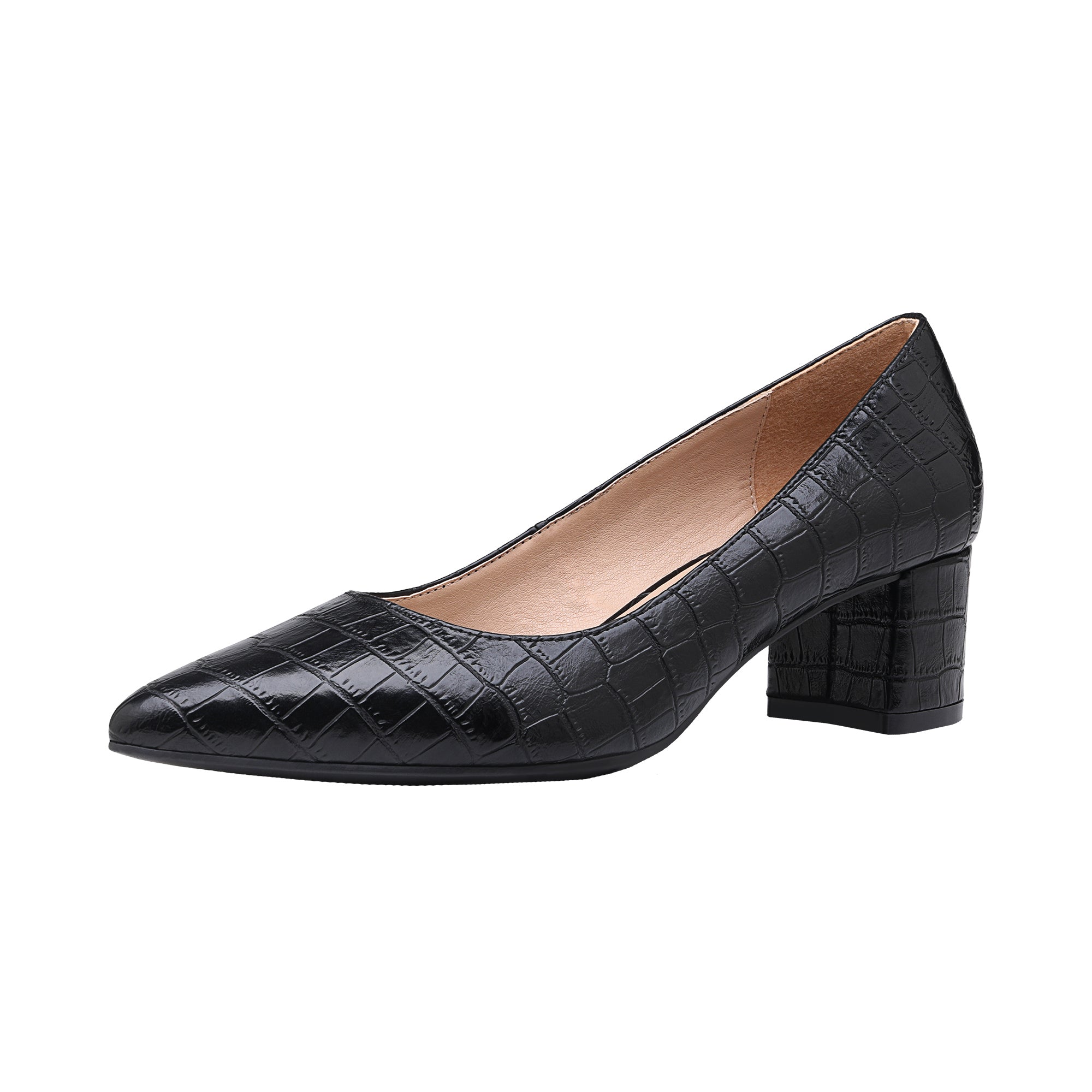 Closed Toe Block Heel Pumps