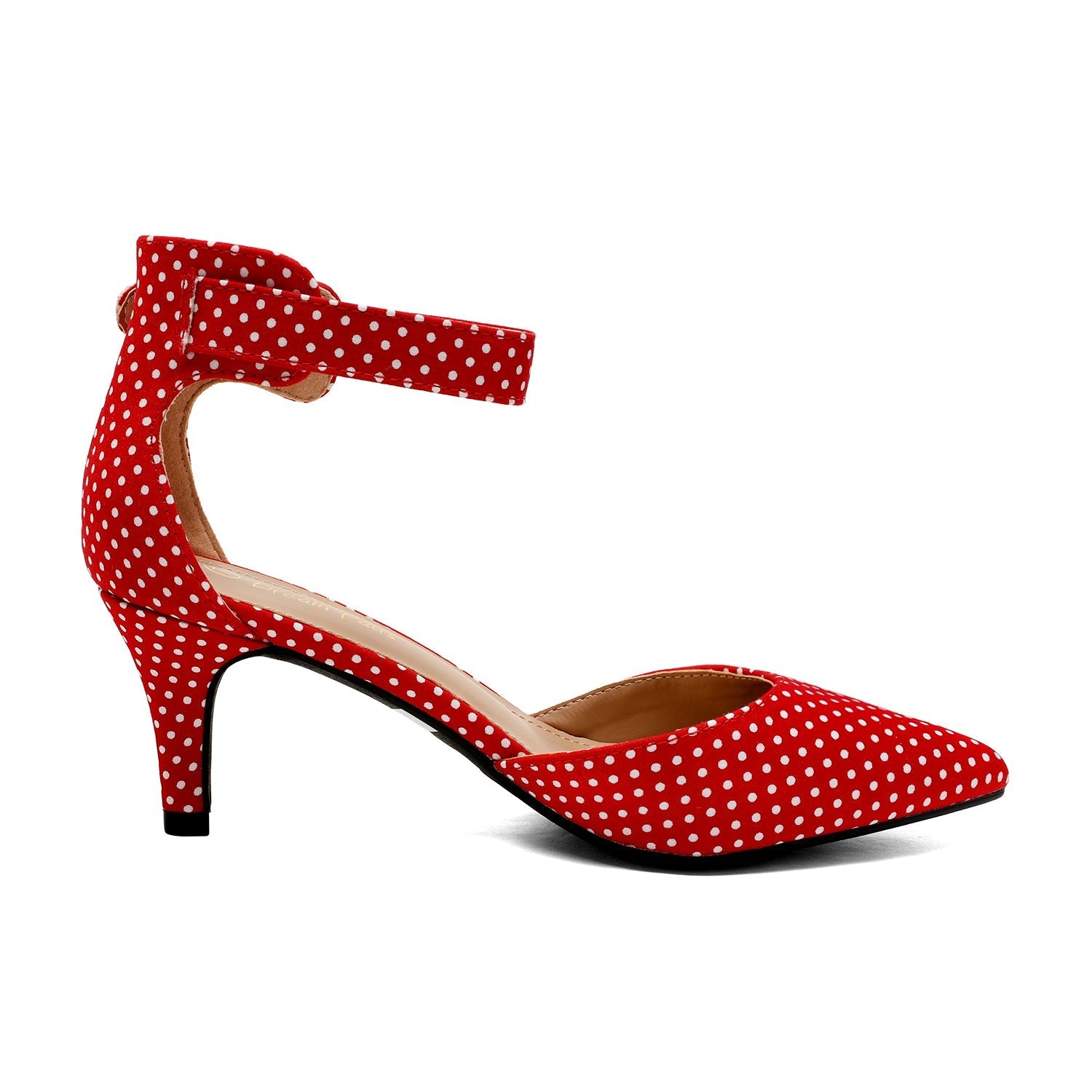Ankle Strap Low Heel Dress Pumps