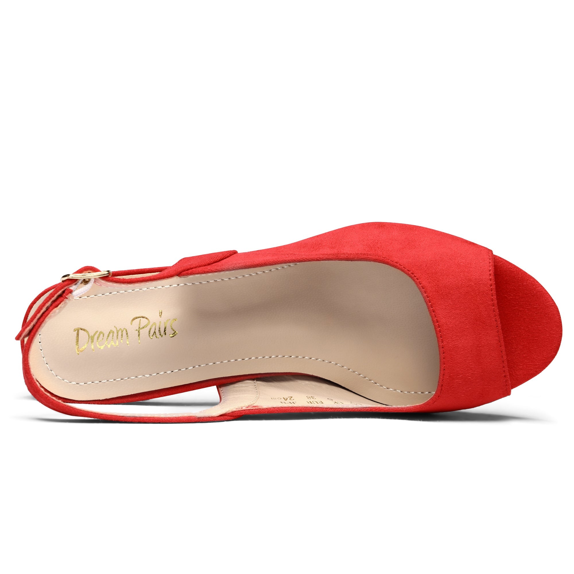 Chunky Heel Peep Toe Slingback Pumps
