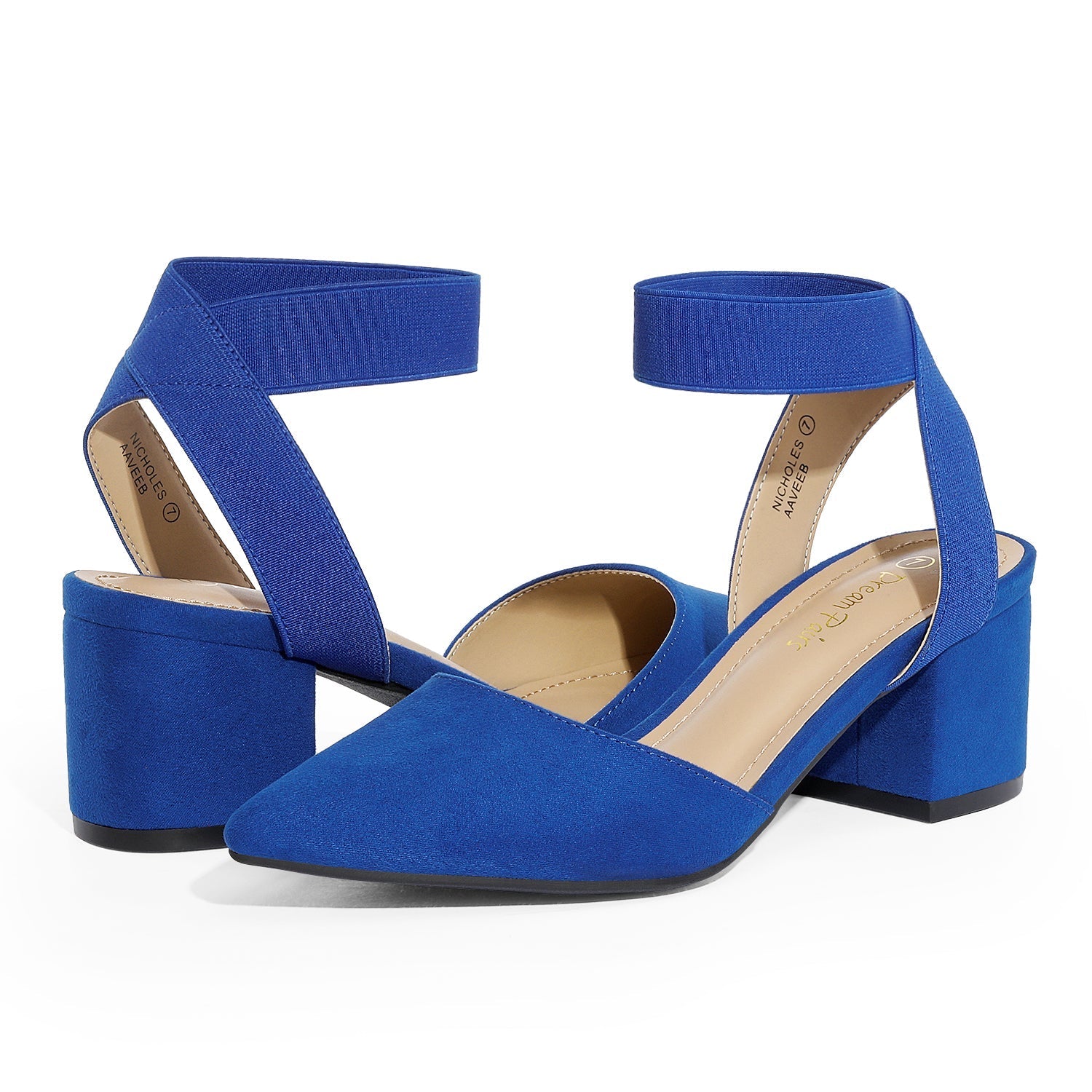 Pointed Toe Pumps with Ankle Strap