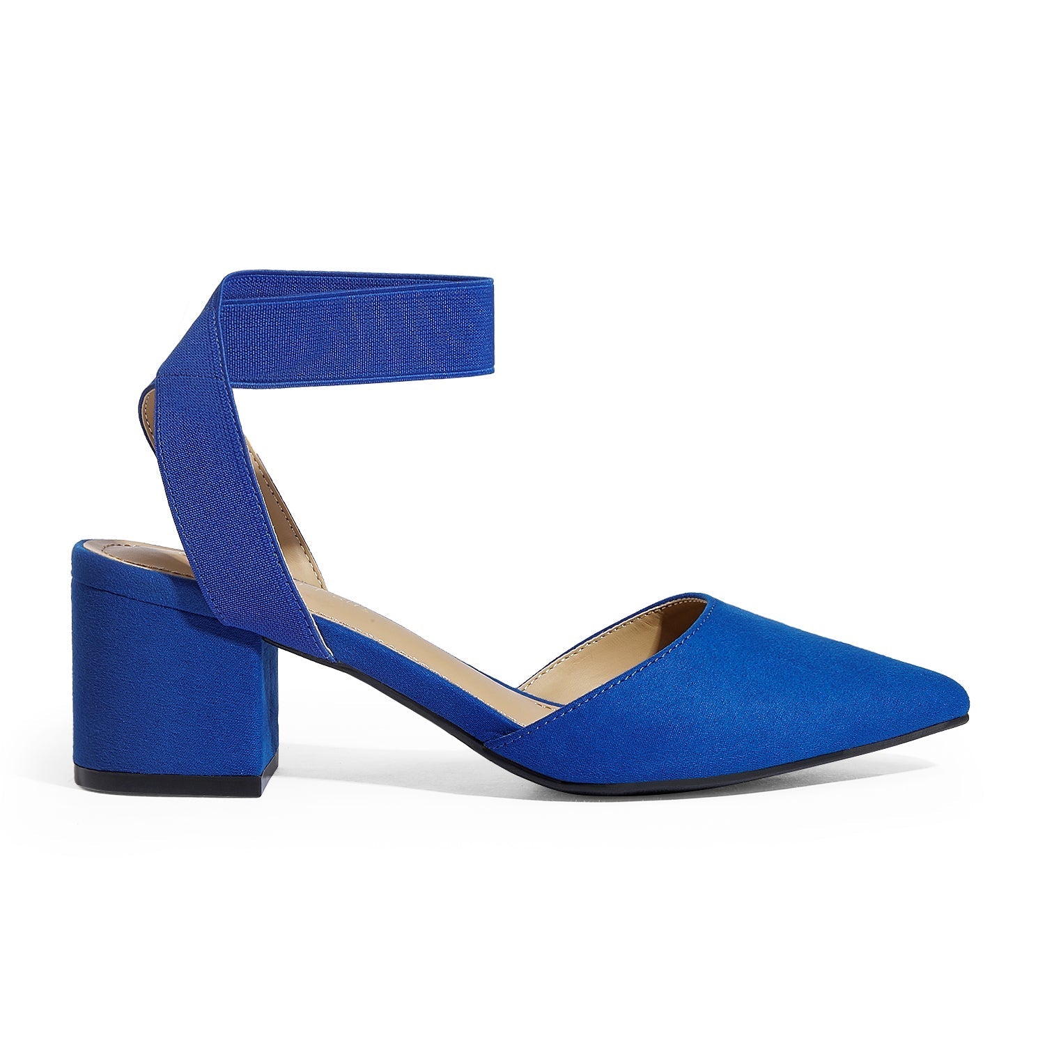Pointed Toe Pumps with Ankle Strap