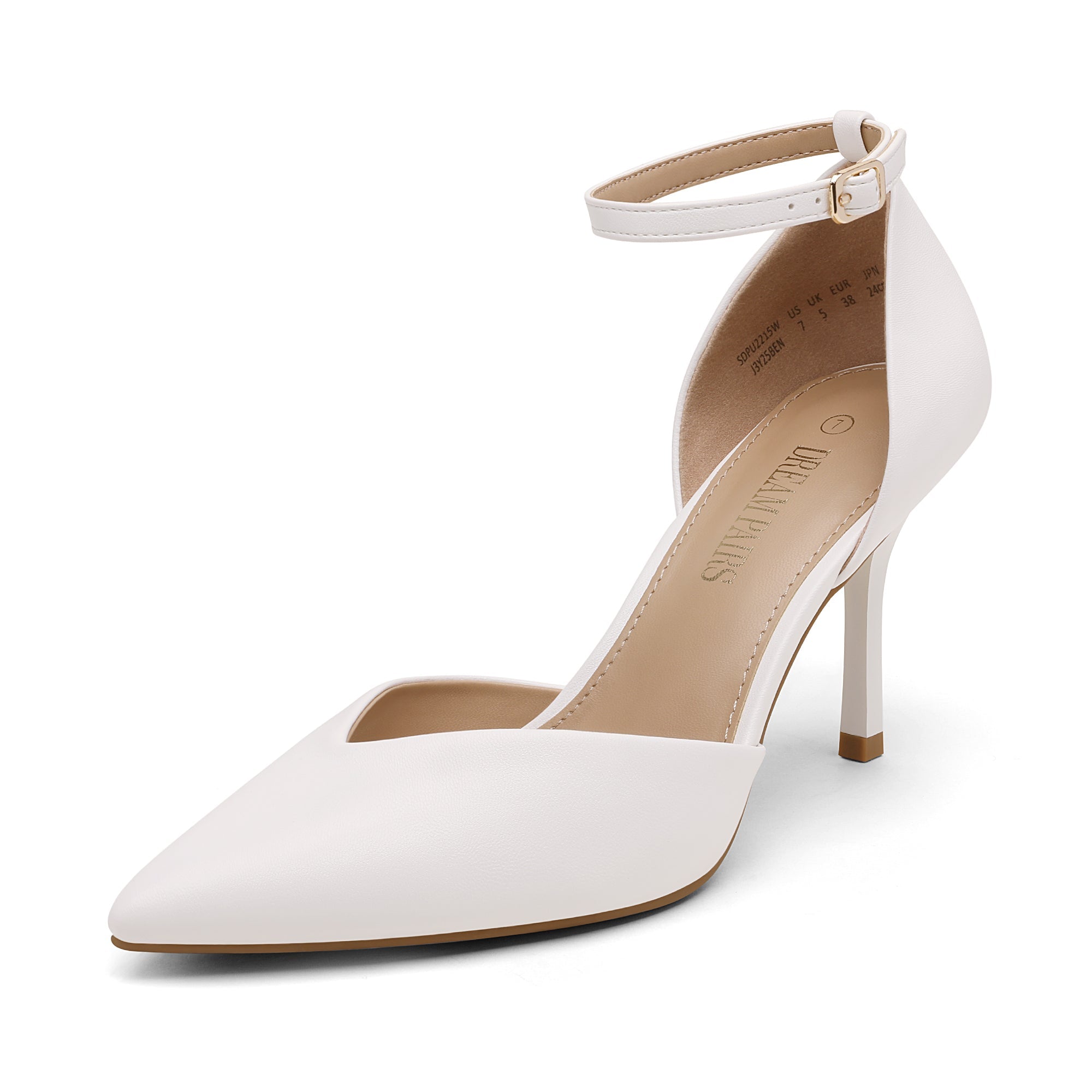 Ankle Strap Pointy Stiletto Pump Heels