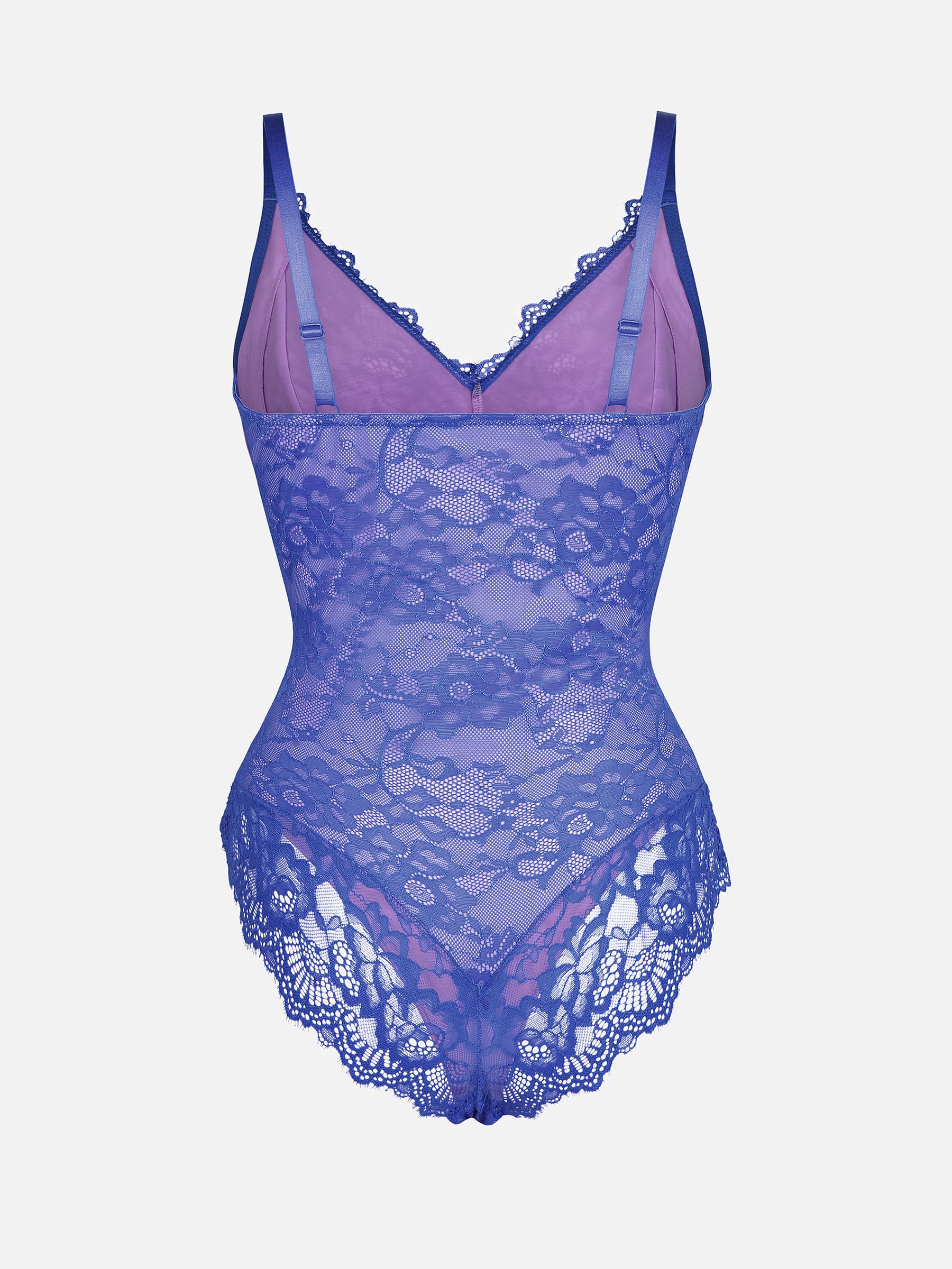Feelingirl Lace V Neck Full Bodysuit Shapewear