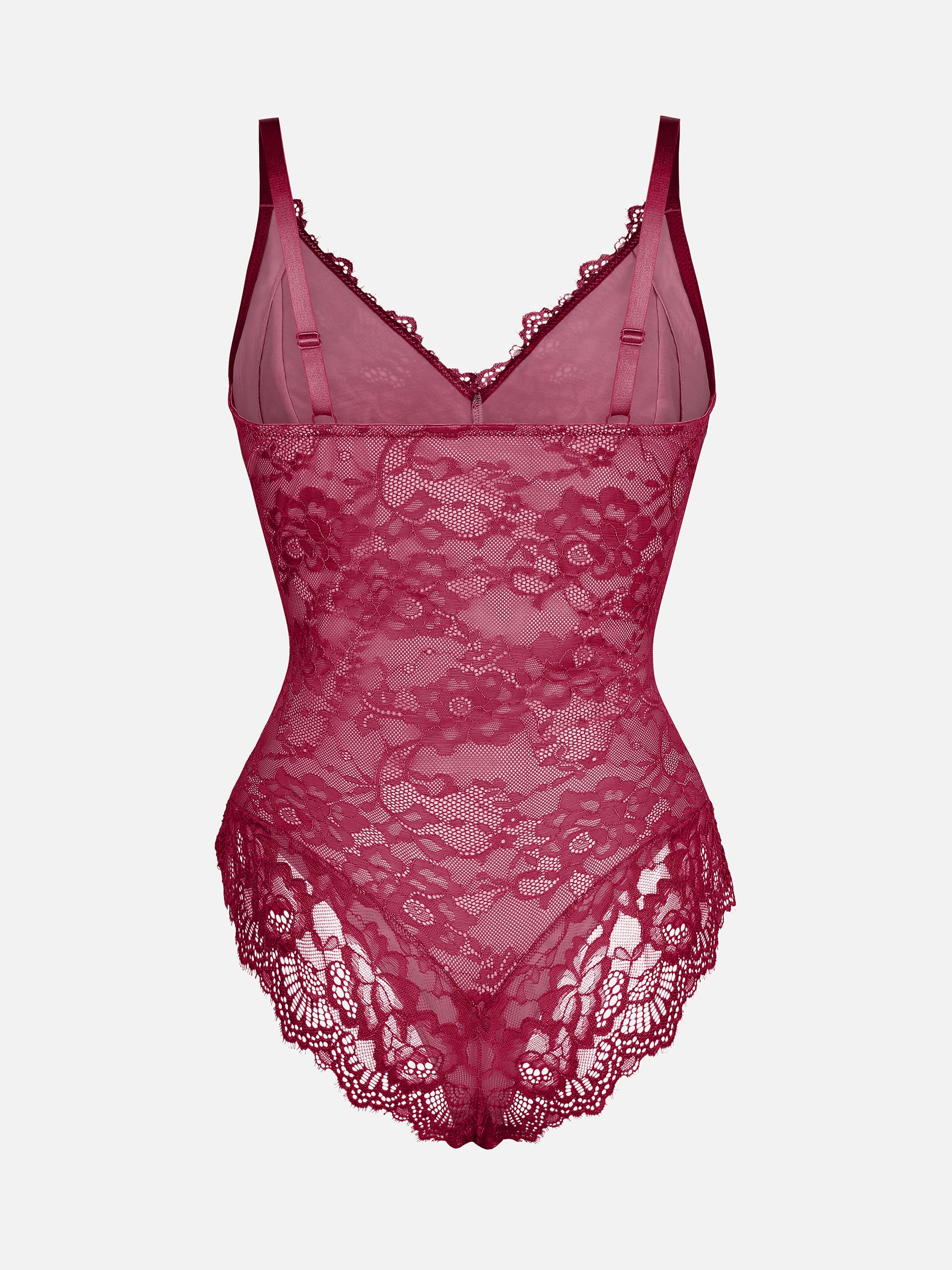 Lace V Neck Full Bodysuit