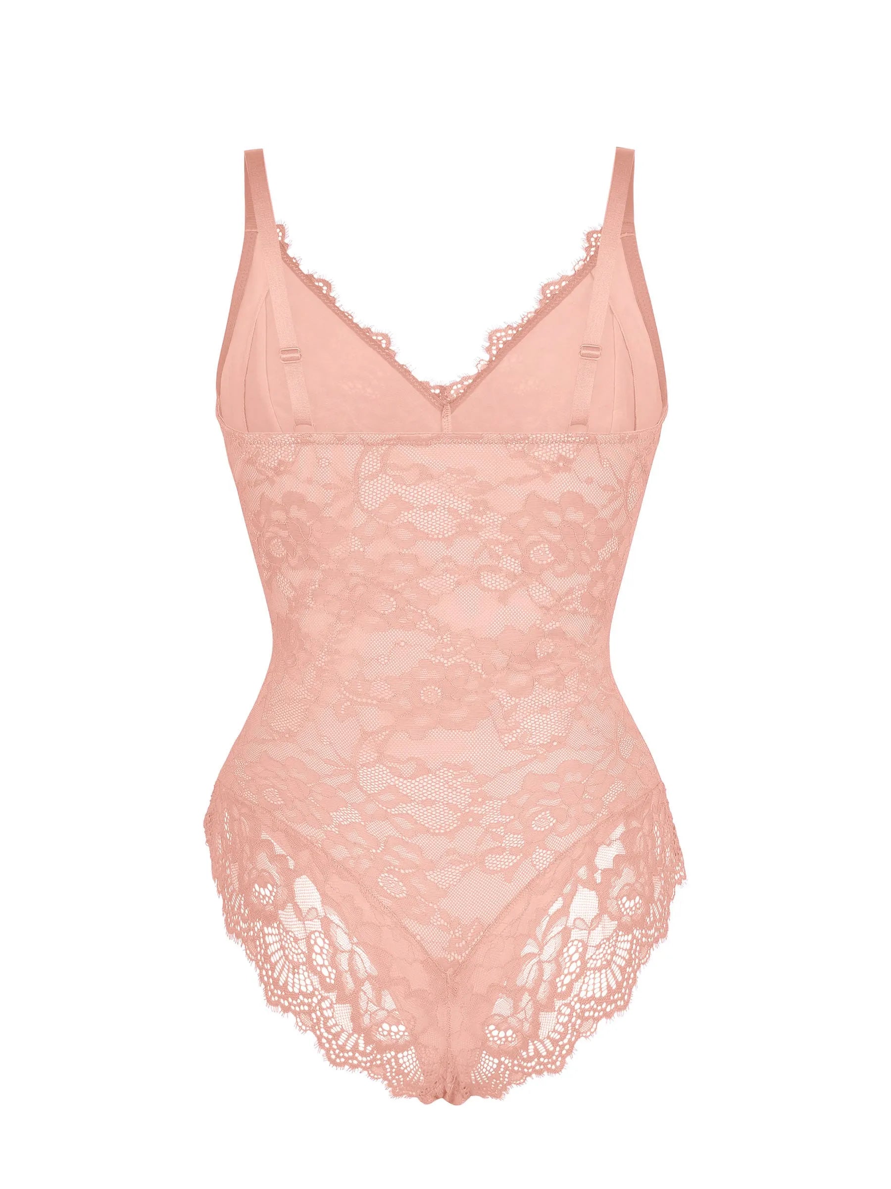 Feelingirl Lace V Neck Full Bodysuit Shapewear