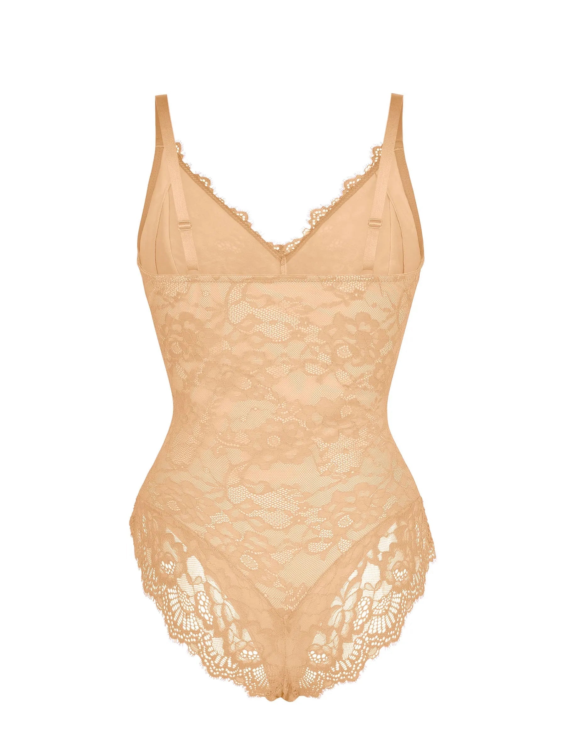 Lace V Neck Full Bodysuit