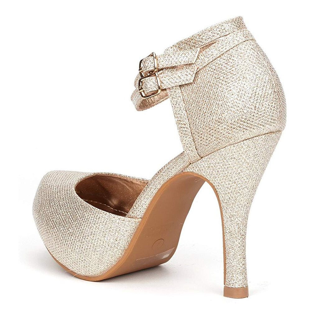 Double Ankle Strap Heel Pumps