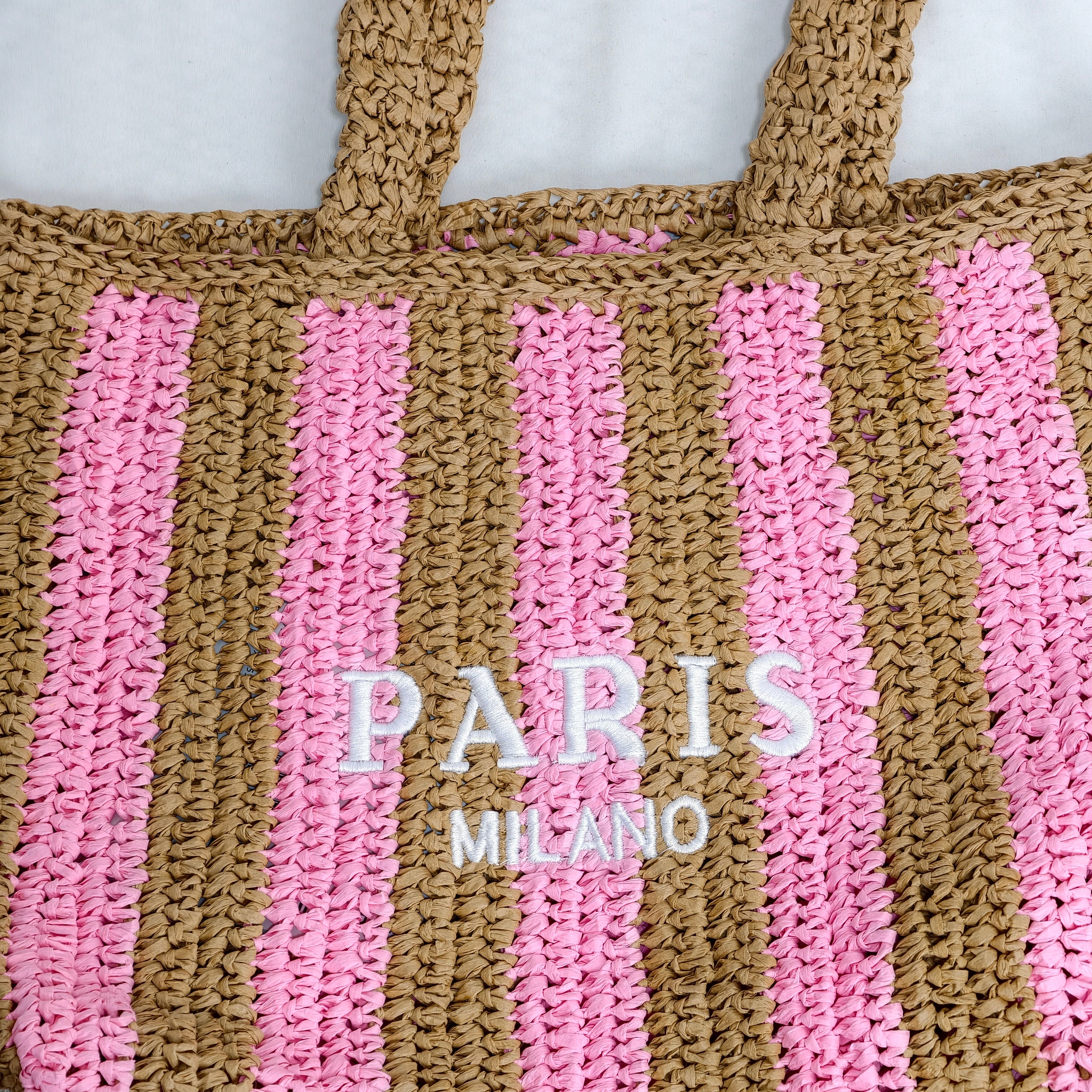 Woven basket tote bag for carrying